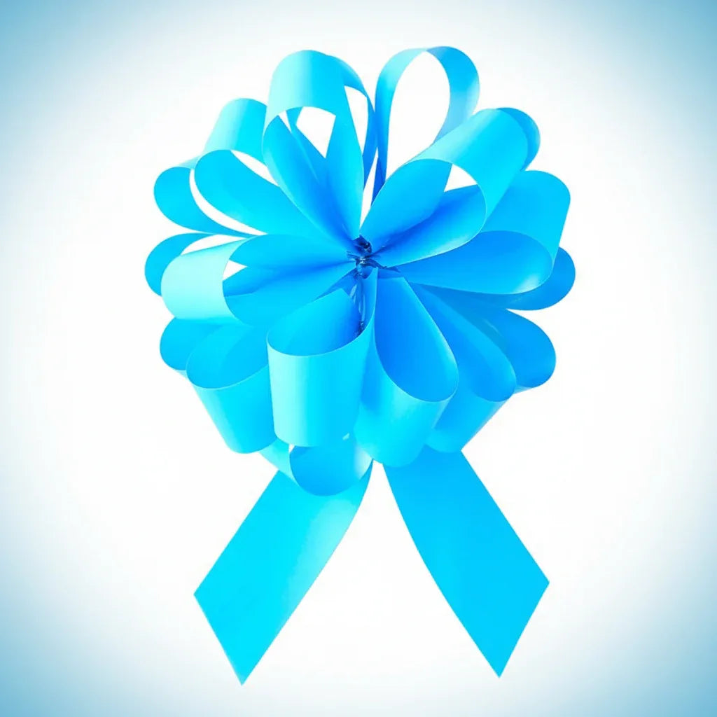 Large Light Blue Pull Bow 6 Inches - Why Not Shop