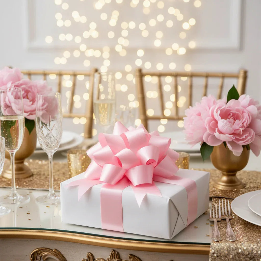 Large Light Pink Pull Bow 6 Inches - Why Not Shop