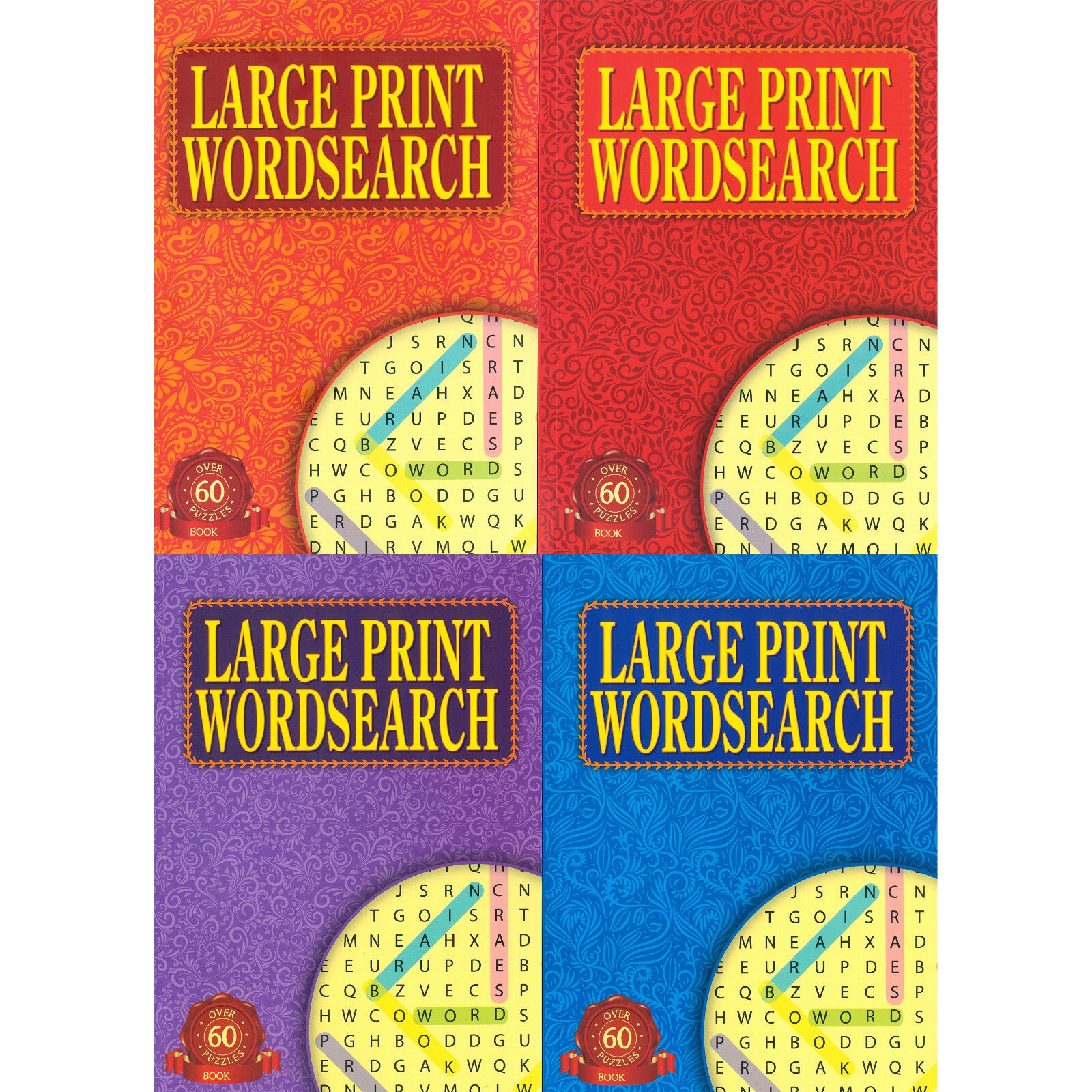 Large Print Wordsearch Book A4 60 Puzzles