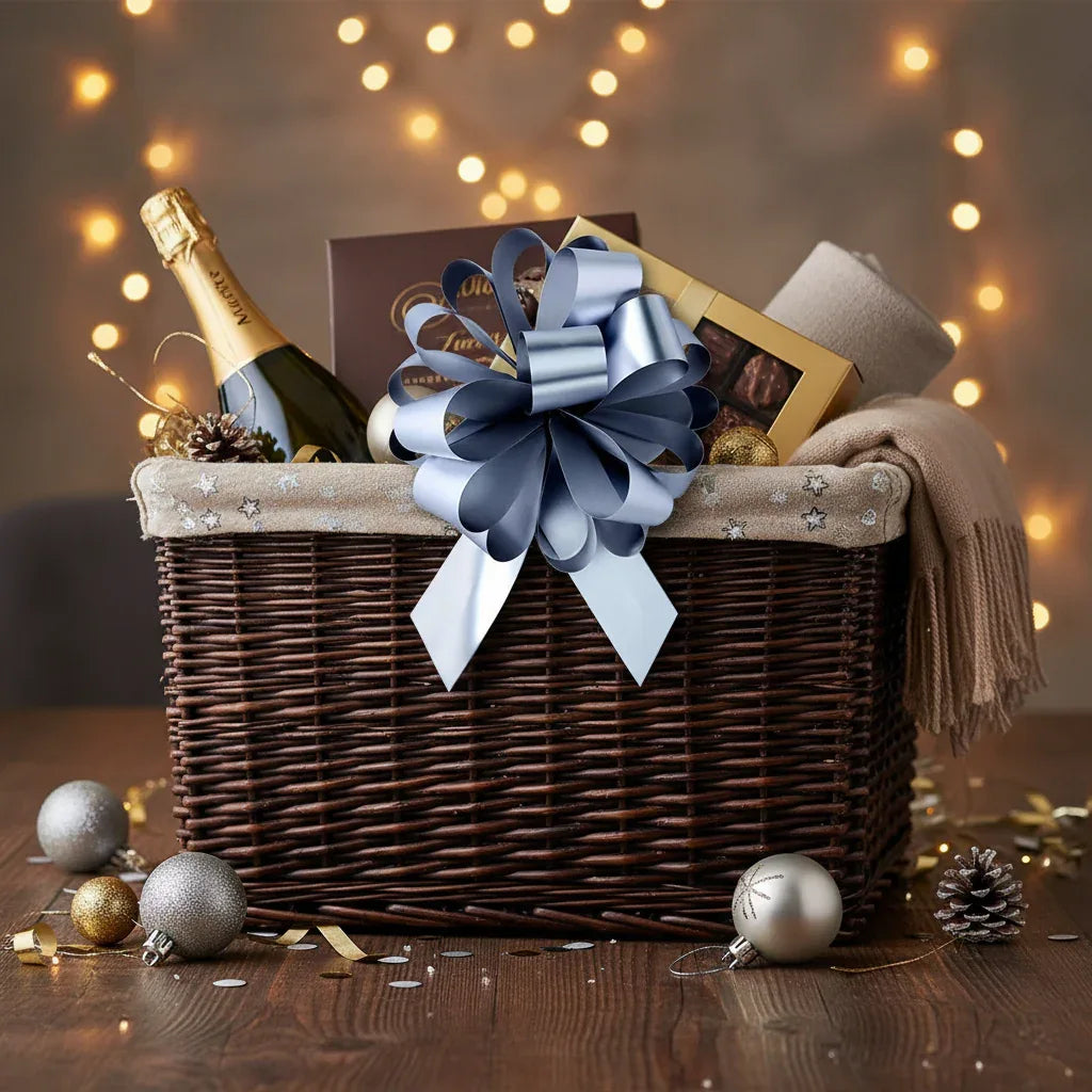 Large Silver Pull Bow 6 Inches - Why Not Shop