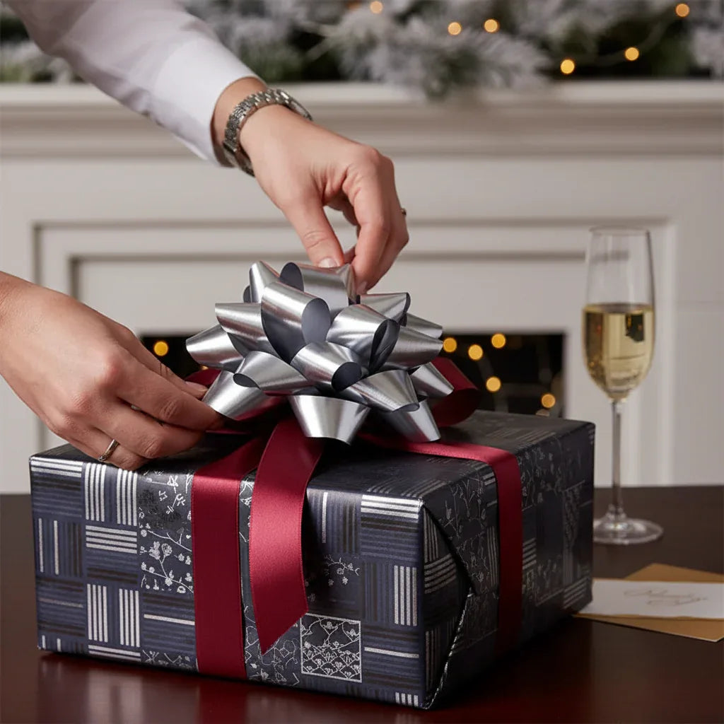 Large Silver Pull Bow 6 Inches - Why Not Shop