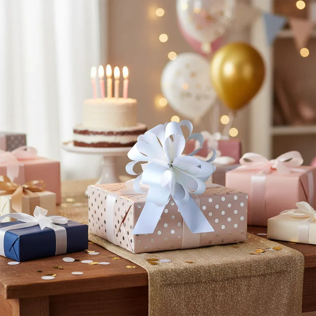 Large White Pull Bow 6 Inches - Why Not Shop