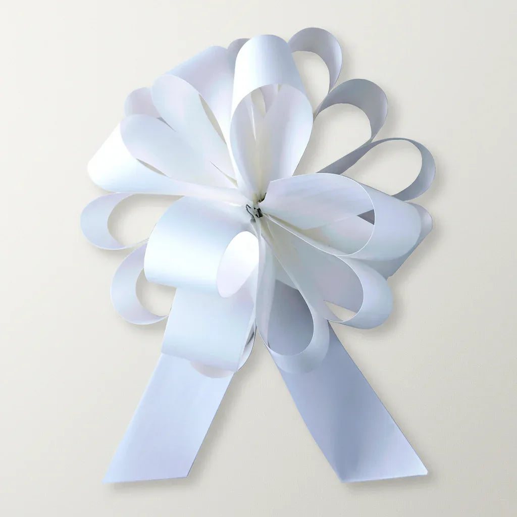 Large White Pull Bow 6 Inches - Why Not Shop