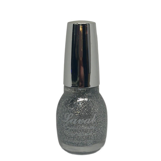 Laval Crystal Finish Nail Polish Silver Glitter | Why Not Shop