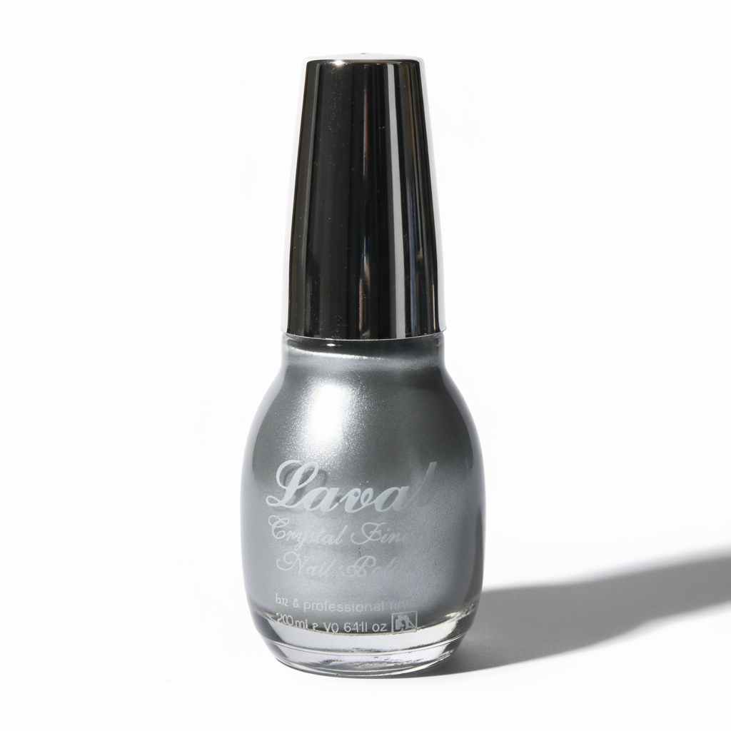 Laval Crystal Finish Nail Polish Silver