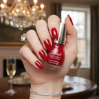 Laval Crystal Finish Nail Polish Evening Red - Why Not Shop