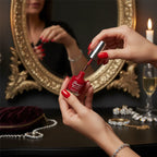 Laval Crystal Finish Nail Polish Flame Red - Why Not Shop