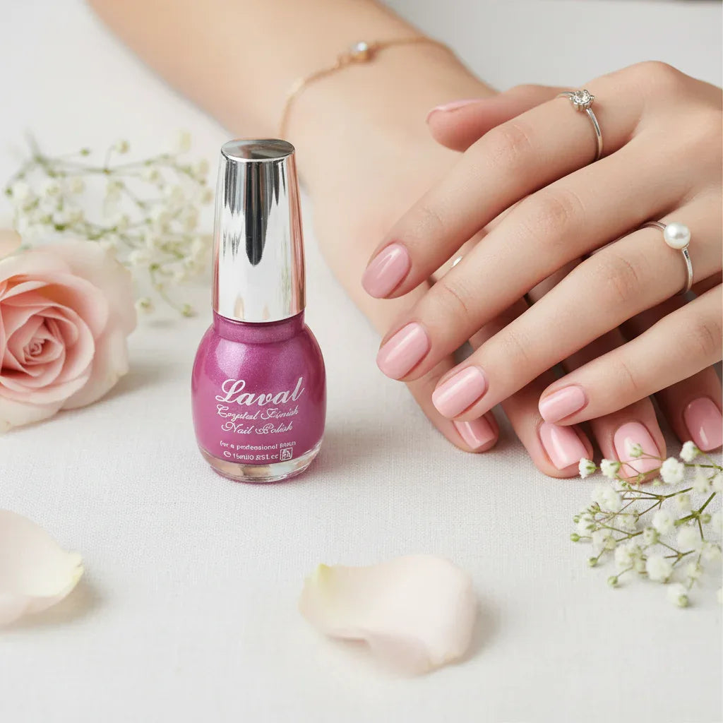 Laval Crystal Finish Nail Polish Gentle Pink - Why Not Shop