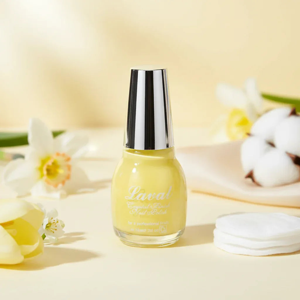 Laval Crystal Finish Nail Polish Pastel Yellow - Why Not Shop