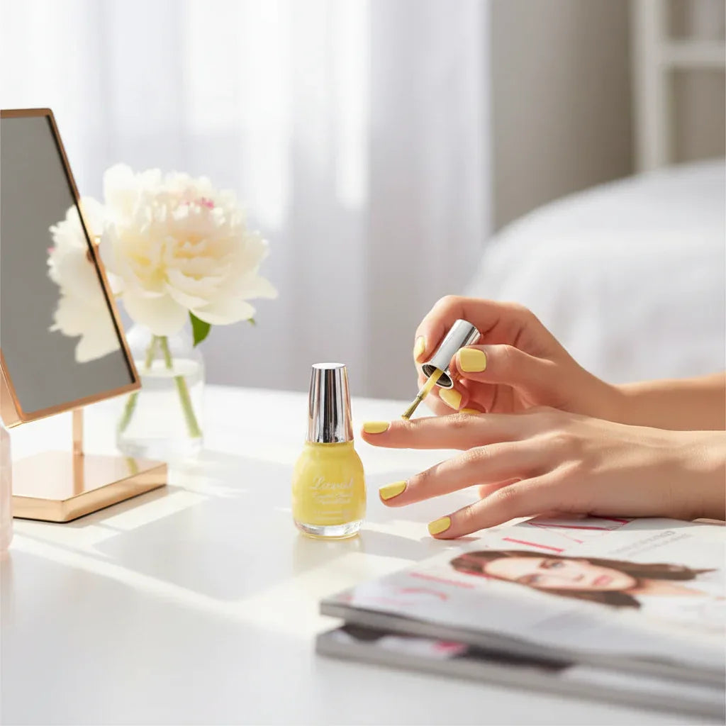 Laval Crystal Finish Nail Polish Pastel Yellow - Why Not Shop