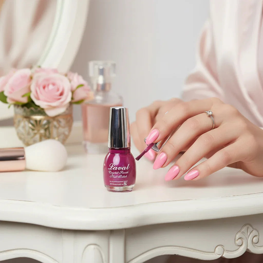 Laval Crystal Finish Nail Polish Pink Teaser - Why Not Shop