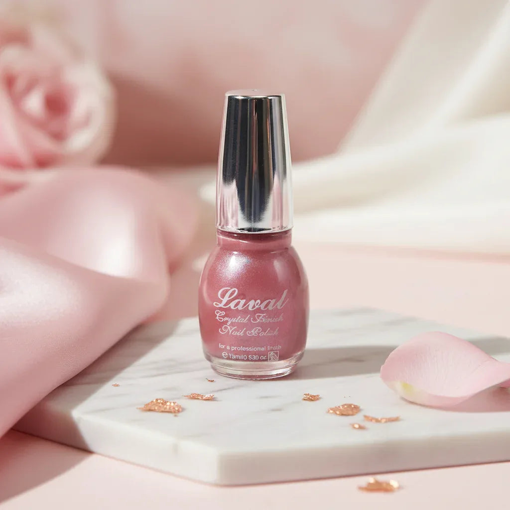 Laval Crystal Finish Nail Polish Shimmering Pink - Why Not Shop
