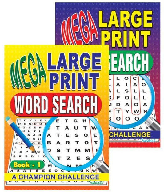 Mega Large Print Word Search Books | Merthyr Tydfil | Why Not Shop Online