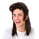 Mens Brown 1980s Mullet Fancy Dress Wig | Why Not Shop