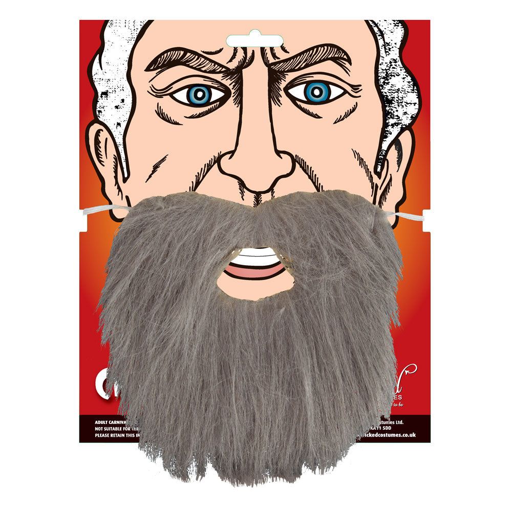 Mens Grey Fancy Dress Beard | Why Not Shop