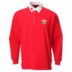 Mens Traditional Long Sleeve Welsh Rugby Shirt Size Large