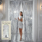 Metallic Silver Foil Door Curtain 0.90m x 2.40m - Why Not Shop