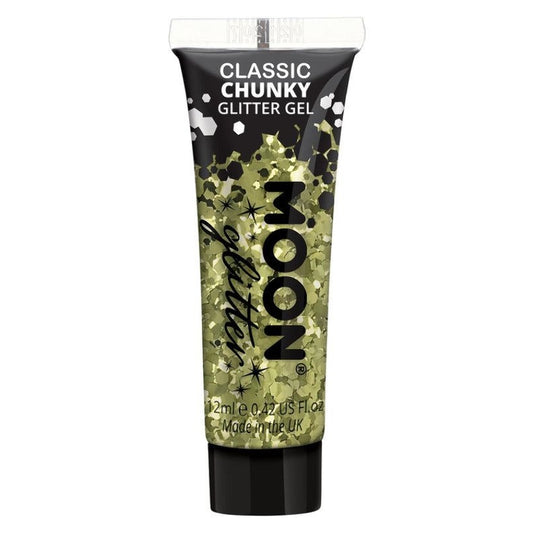 Moon Glitter Classic Chunky Glitter Gel, Gold, Single, 12ml | Merthyr Tydfil | Why Not Shop Online