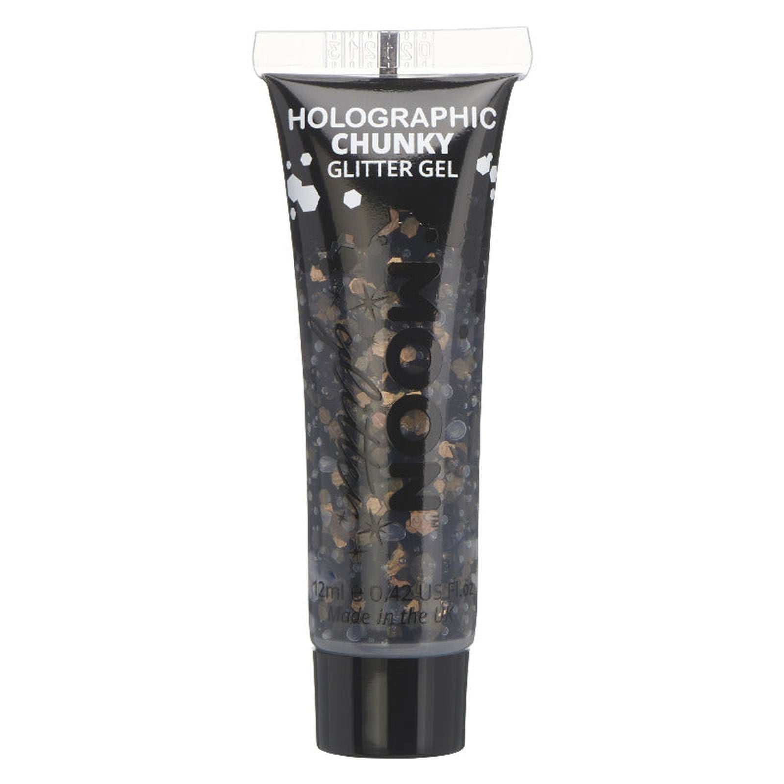 Moon Glitter Holographic Chunky Glitter Gel, Black, Single, 12ml | Why Not Shop