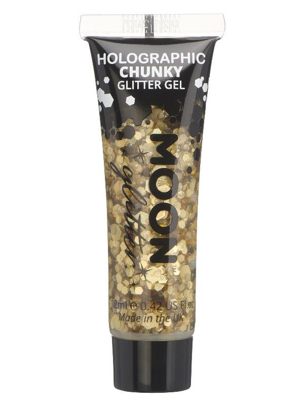 Moon Glitter Holographic Chunky Glitter Gel, Gold, Single, 12ml | Merthyr Tydfil | Why Not Shop Online