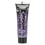 Moon Glitter Holographic Chunky Glitter Gel, Purple, Single, 12ml | Why Not Shop