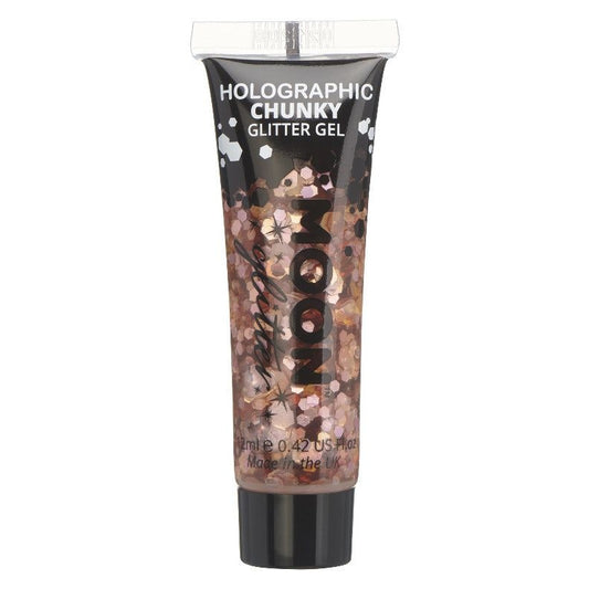 Moon Glitter Holographic Chunky Glitter Gel, Rose Gold, Single, 12ml | Why Not Shop