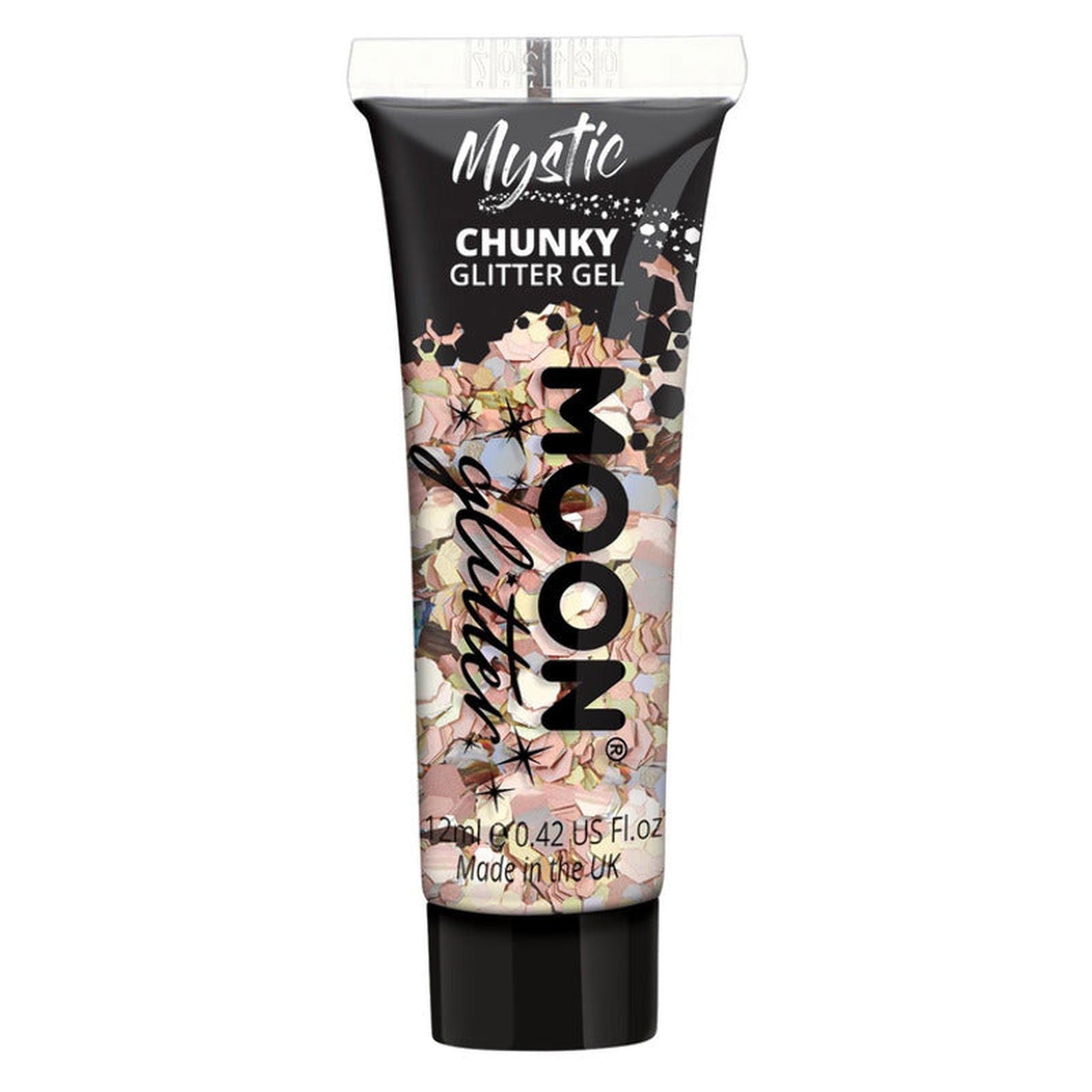 Moon Glitter Mystic Chunky Glitter Gel, Mixed Colours, Single, 12ml, Prosecco | Why Not Shop