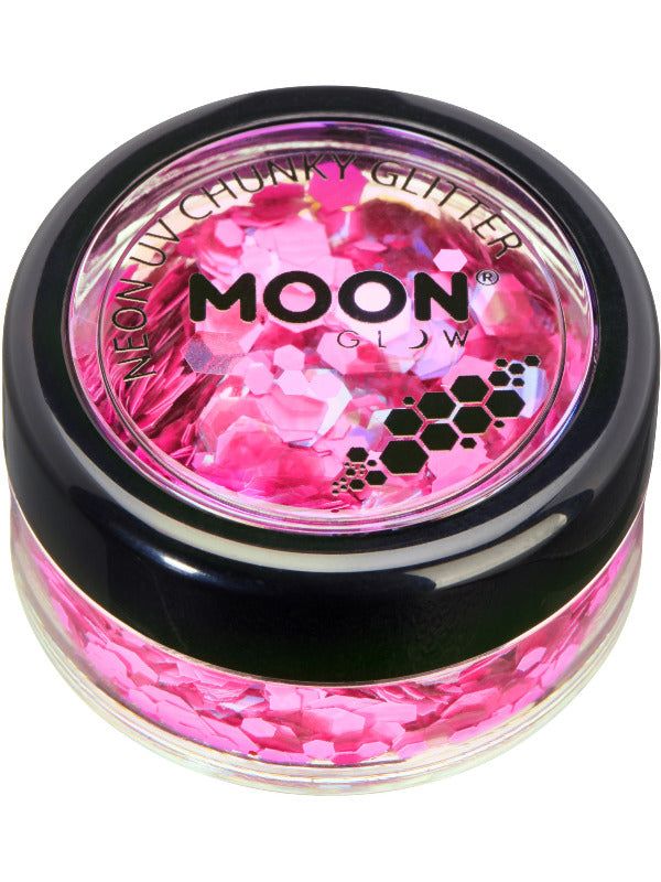 Moon Glow - Neon UV Chunky Glitter, Hot Pink | Merthyr Tydfil | Why Not Shop Online