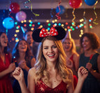Mouse Ears Headband With Red Bow - Why Not Shop