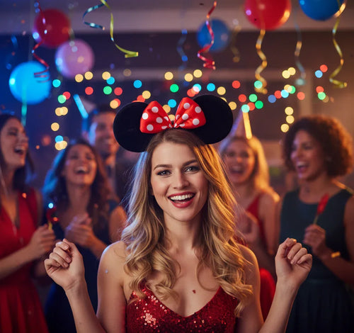 Mouse Ears Headband With Red Bow - Why Not Shop