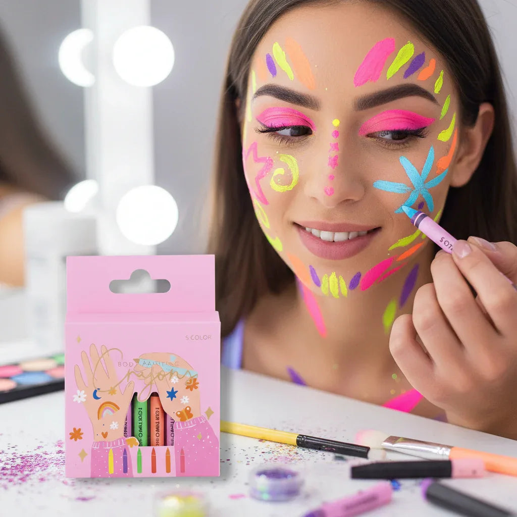Neon Face And Body Painting Crayons Pack Of 6 - Why Not Shop