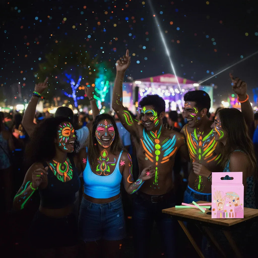 Neon Face And Body Painting Crayons Pack Of 6 - Why Not Shop