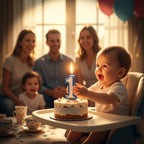 Blue Coloured Number 1 Candle