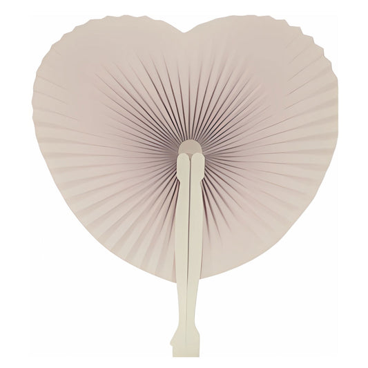 Paper Fan With Folding Plastic Handle White 14.5cm | Why Not Shop