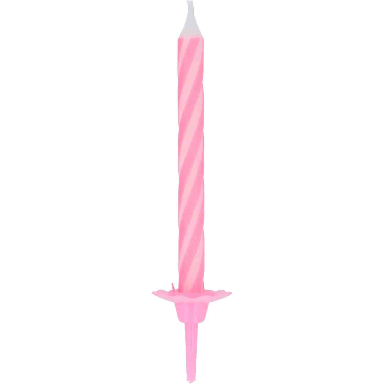 Party Candles 24 With 12 Holders 6cm - Pink | Merthyr Tydfil | Why Not Shop Online