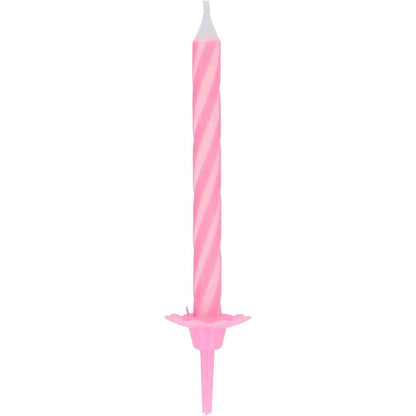 Party Candles 24 With 12 Holders 6cm - Pink | Merthyr Tydfil | Why Not Shop Online