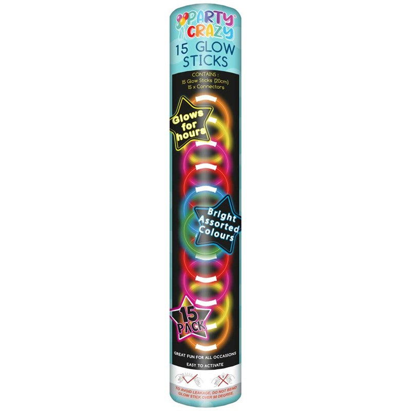 Party Crazy Glow Sticks 20cm Pack of 15 | Why Not Shop