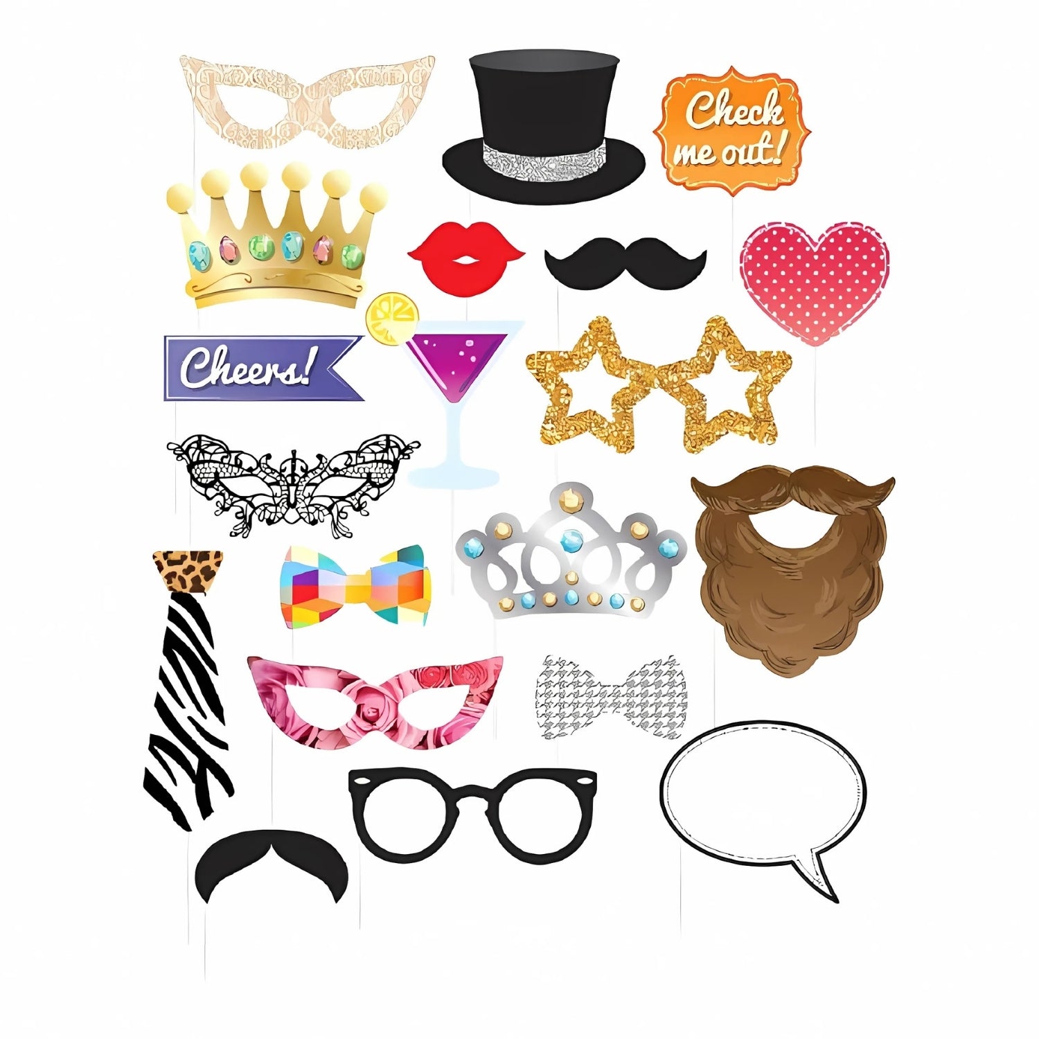 Party Photo Props Pack of 20 | Why Not Shop