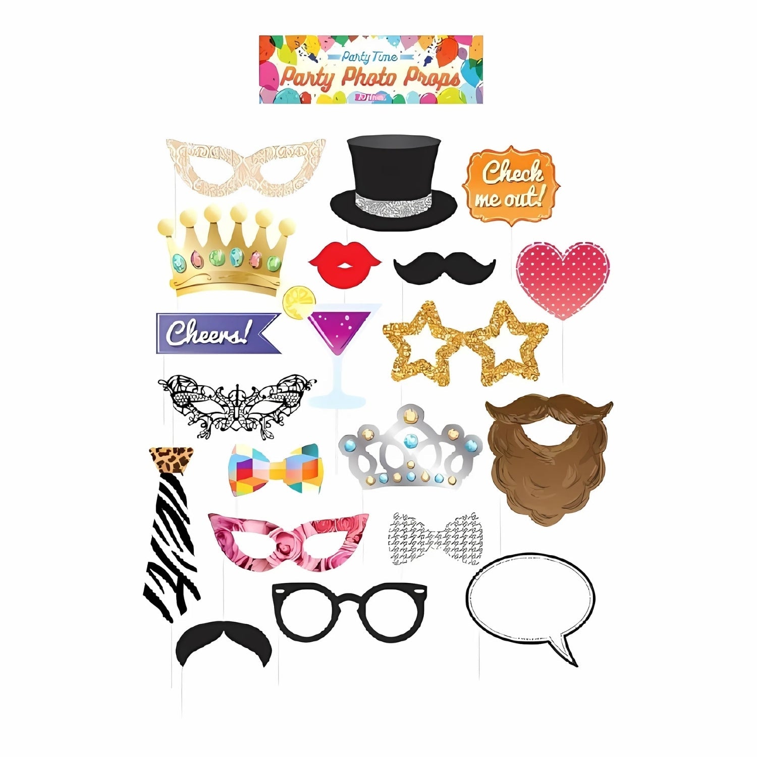 Party Photo Props Pack of 20 | Why Not Shop