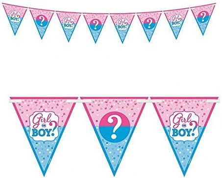 Pennant Flag Gender Reveal Banner 4.5M | Why Not Shop