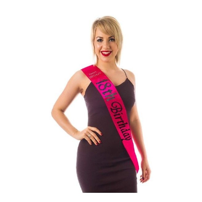 Pink Diamante 18th Birthday Sash | Why Not Shop