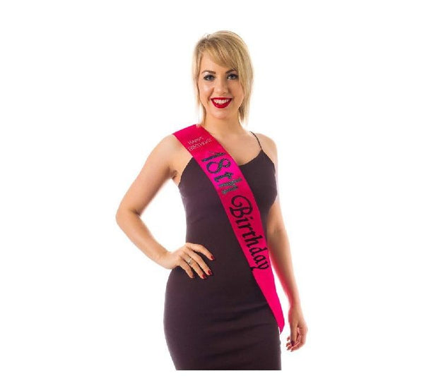 Pink Diamante 18th Birthday Sash | Merthyr Tydfil | Why Not Shop Online