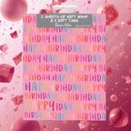 Pink Happy Birthday Wrapping Paper & Tags