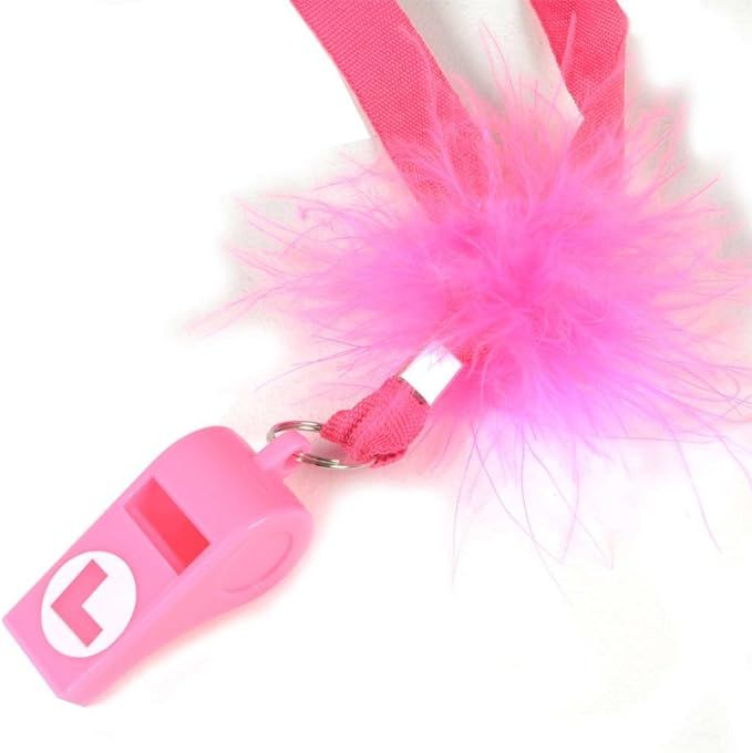 Pink Hen Party Whistles on a Cord With L-Plate 80cm | Merthyr Tydfil | Why Not Shop Online
