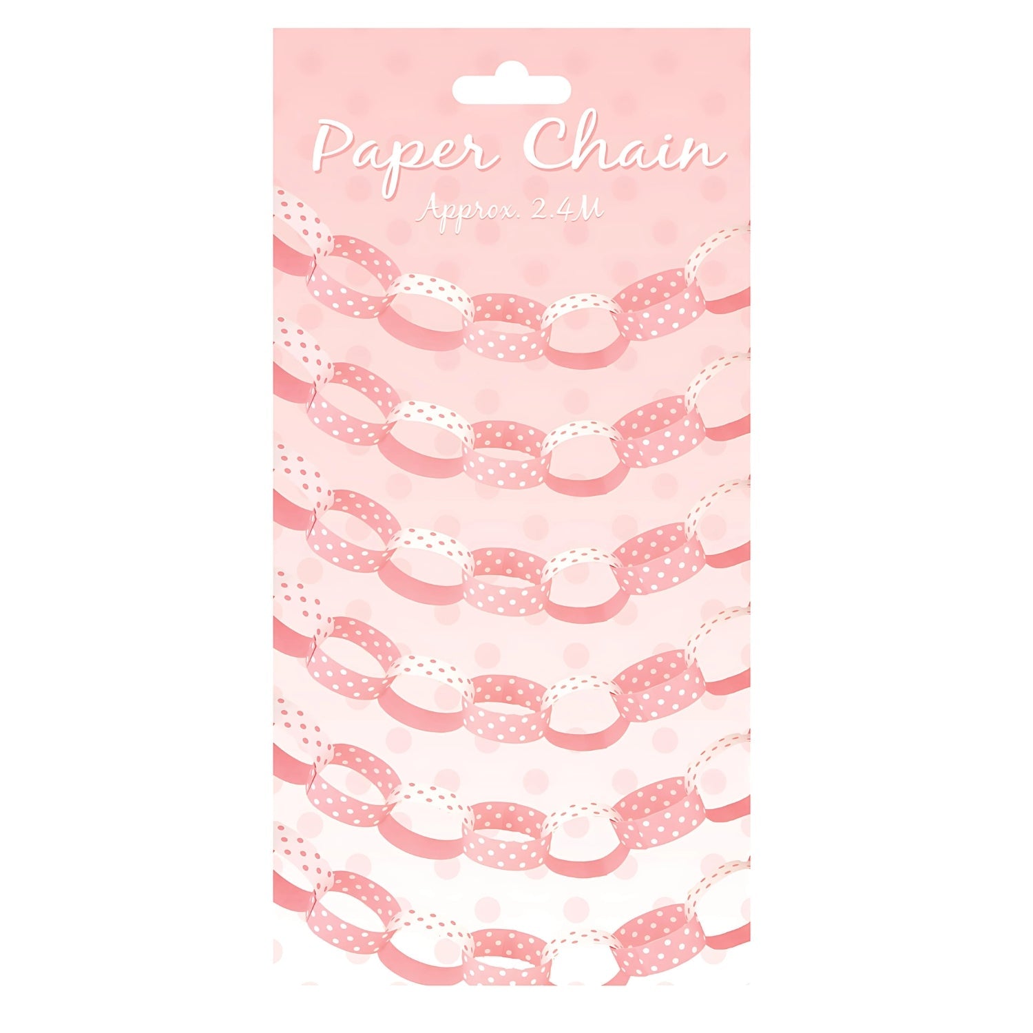 Pink Polka Dot Paper Chain Decoration 2.4M | Why Not Shop