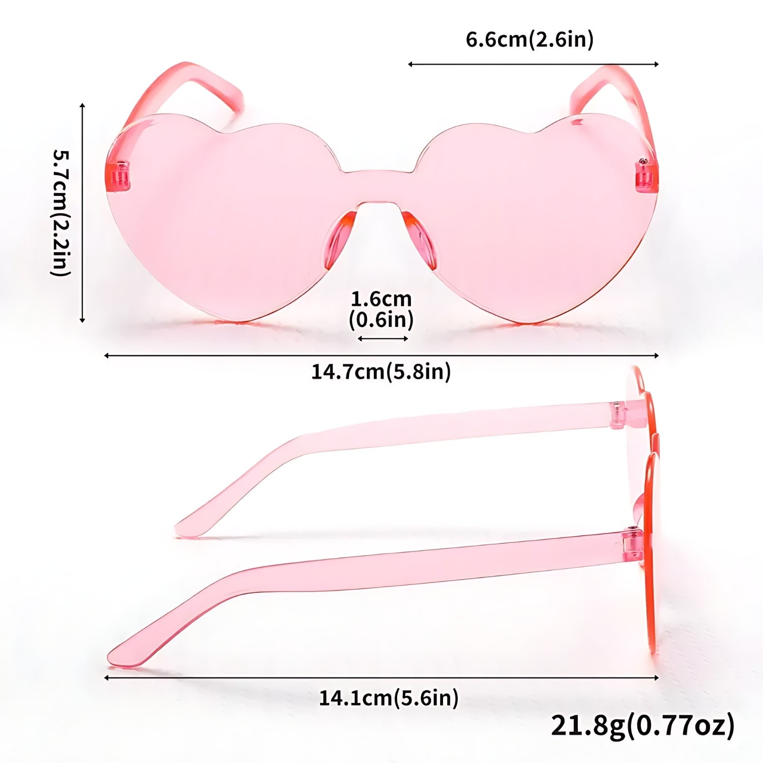 Pink Heart-Shaped Fashion Glasses for Women | Why Not Shop