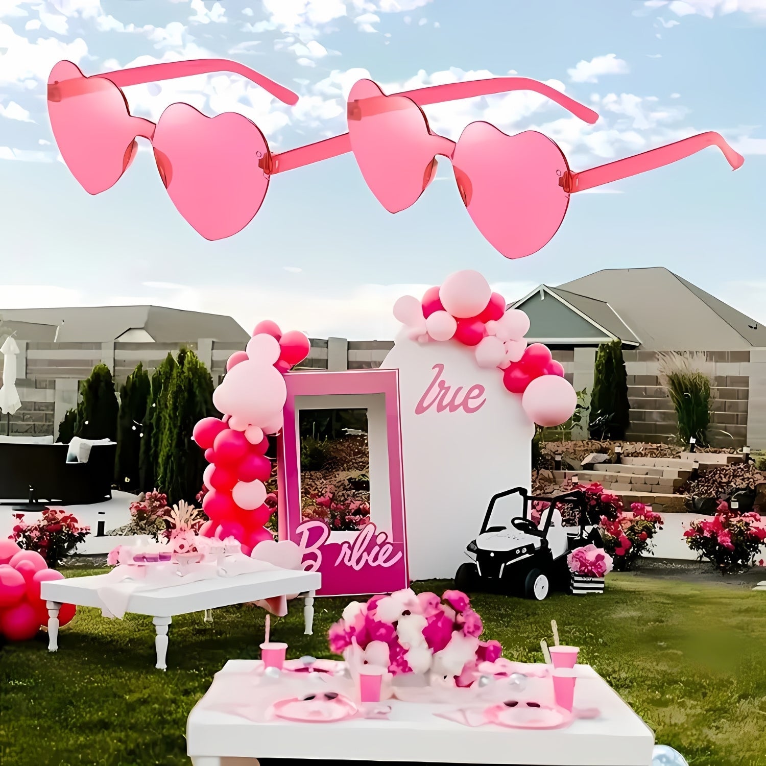 Pink Heart-Shaped Fashion Glasses for Women | Why Not Shop