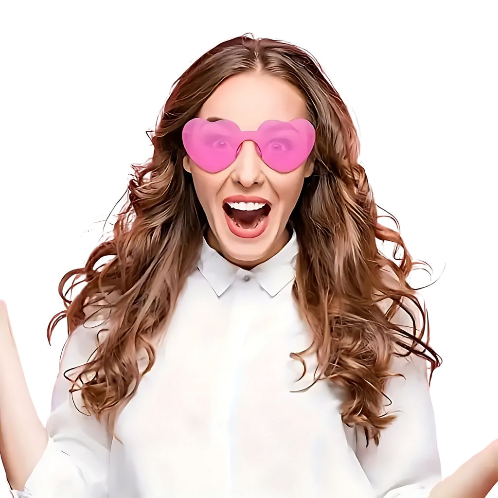 Pink Heart-Shaped Fashion Glasses for Women | Why Not Shop