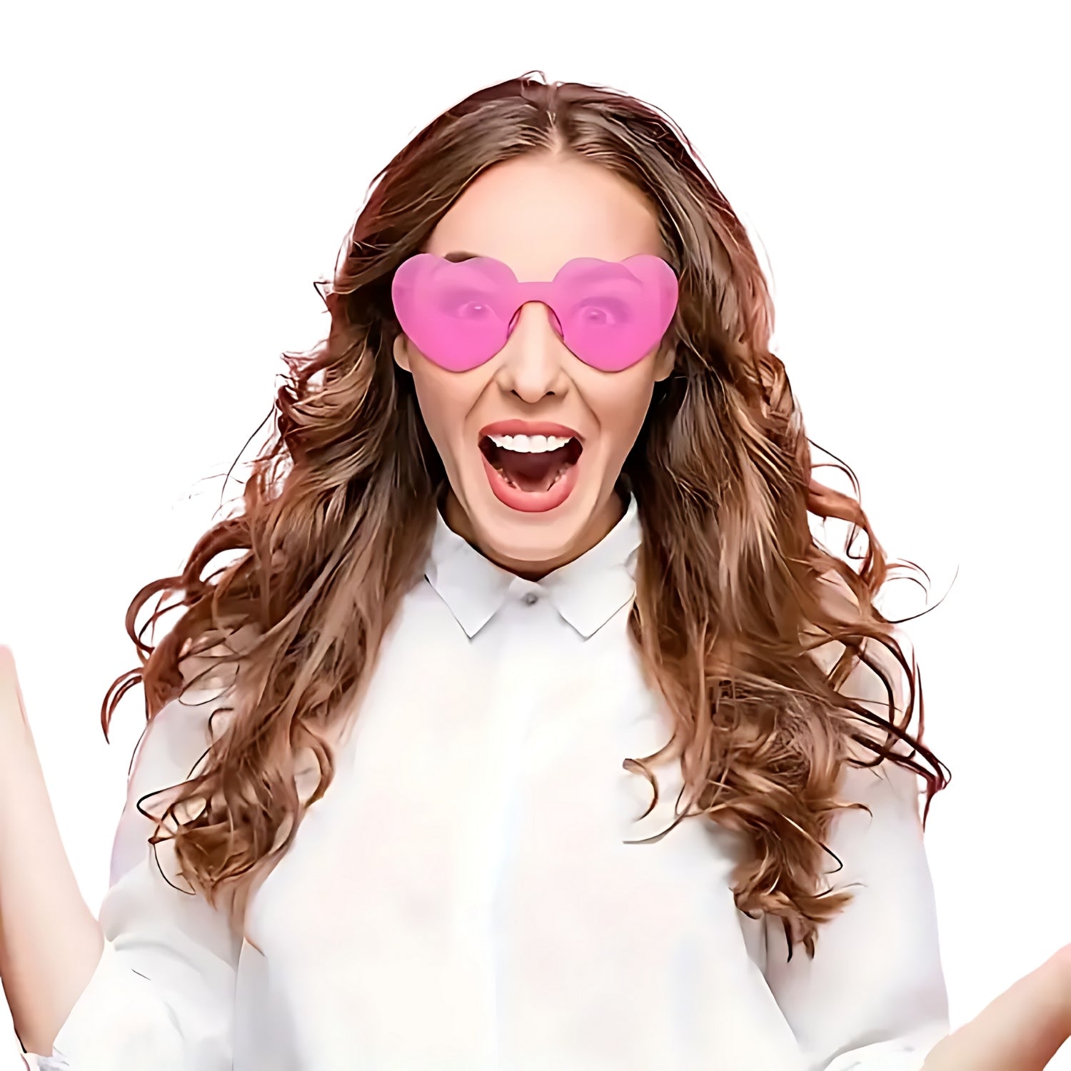 Pink Heart-Shaped Fashion Glasses for Women | Why Not Shop
