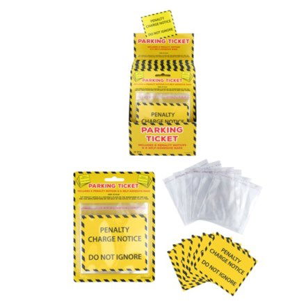 6 Realistic Looking Joke Parking Tickets With Plastic Covers | Why Not Shop